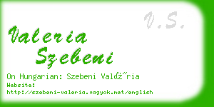 valeria szebeni business card